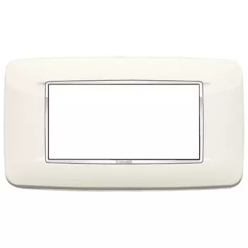 20684.C01 Рамка Eikon Chrome Round Арктический белый 4 модуля Vimar