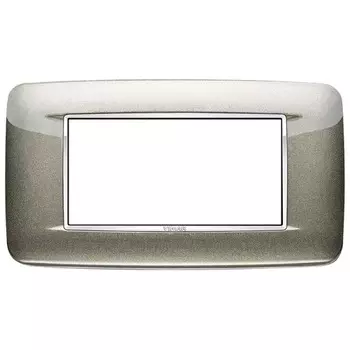 20684.C08 Рамка Eikon Chrome Round Титан металлик 4 модуля Vimar