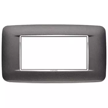 20684.C15 Рамка Eikon Chrome Round Антрацит матовый 4 модуля Vimar