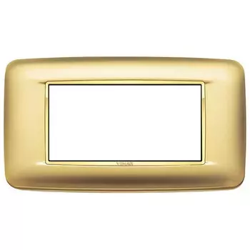 20684.G21 Рамка Eikon Chrome Round Золото сатинированое 4 модуля Vimar