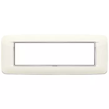 20687.C01 Рамка Eikon Chrome Round Арктический белый 7 модулей Vimar