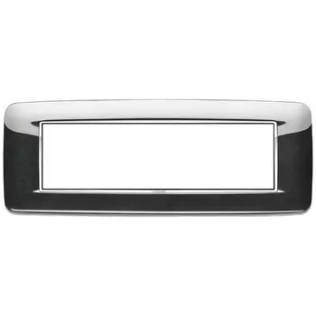 20687.C12 Рамка Eikon Chrome Round Антрацит металлик 7 модулей Vimar