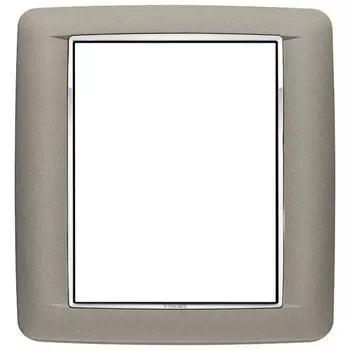 20698.C14 Рамка Eikon Chrome Round Титан матовый 8 модулей Vimar