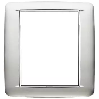 20698.C23 Рамка Eikon Chrome Round Хром сатинированый 8 модулей Vimar