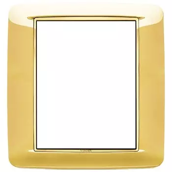 20698.G24 Рамка Eikon Chrome Round Золото глянцевое 8 модулей Vimar