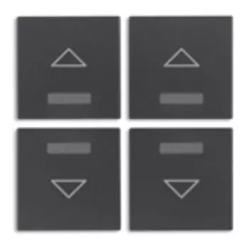 20841.3 4 половинки одномодульной клавиши с символом "стрелка", серые Vimar Eikon