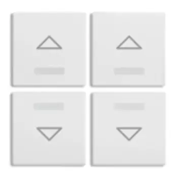 20841.3.B 4 половинки одномодульной клавиши с символом "стрелка", белые Vimar Eikon