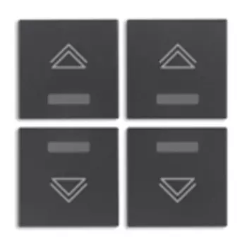 20841.4 4 половинки одномодульной клавиши с символом "регулятор", серые Vimar Eikon