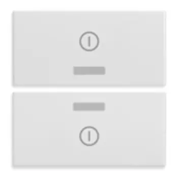 20842.2.B 2 половинки двухмодульной клавиши с символом "io", белые Vimar Eikon