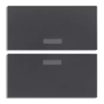 20842 2 половинки двухмодульной клавиши без символов, серые Vimar Eikon
