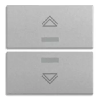 20842.4.N 2 половинки двухмодульной клавиши с символом "регулятор", белые Vimar Eikon