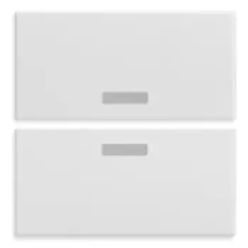20842.B 2 половинки двухмодульной клавиши без символов, белые Vimar Eikon
