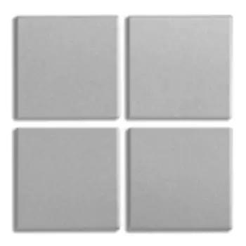 20843.N 4 половинки одномодульной клавиши без диффузора подсветки, без символов, серебро матовое Vimar Eikon