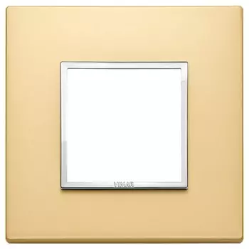 21642.10 Рамка Eikon Evo Сатинированное золото 2 модуля Vimar