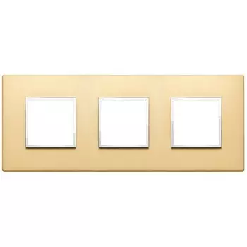 21644.10 Рамка Eikon Evo Сатинированное золото 6 модулей Vimar