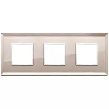 21644.75 Рамка Eikon Evo Бронзовое зеркало 6 модулей Vimar