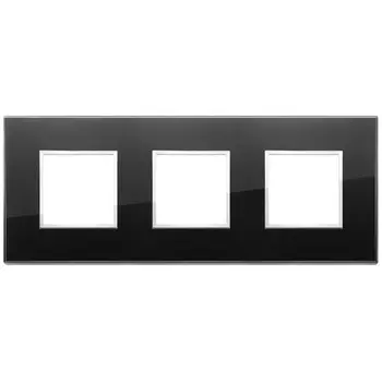 21644.76 Рамка Eikon Evo Черный бриллиант 6 модулей Vimar