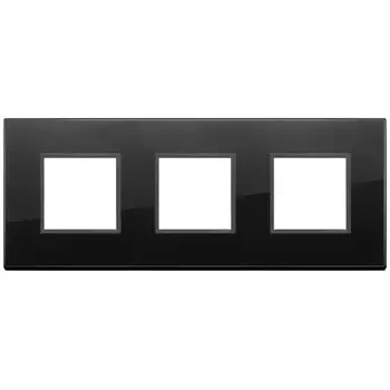 21644.88 Рамка Eikon Evo Черный бриллиант стекло 6 модулей Vimar
