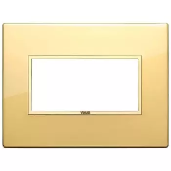 21654.G09 Рамка Eikon Evo полированное золото, включая рамку 4 модуля Vimar