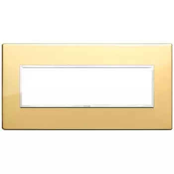 21657.09 Рамка Eikon Evo полированное золото 7 модулей Vimar