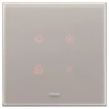 21662.73 Накладка eikon tactil для 2 модулей, серый жемчуг Vimar Eikon Tactil