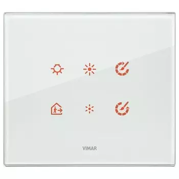 21663.71 Накладка eikon tactil для 3 модулей, аква Vimar Eikon Tactil