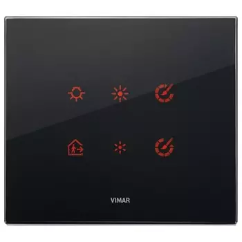 21663.76 Накладка eikon tactil для 3 модулей, черный бриллиант Vimar Eikon Tactil