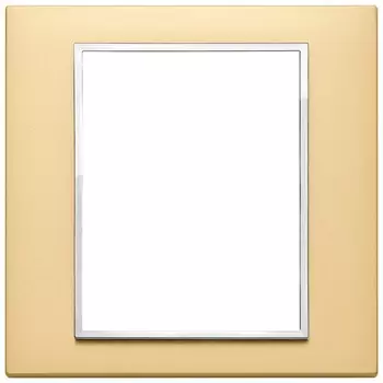 21668.10 Рамка Eikon Evo Сатинированное золото 8 модулей Vimar