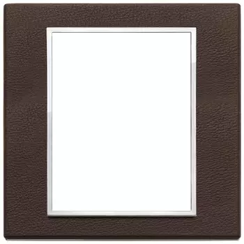 21668.22 Рамка Eikon Evo табак натуральная кожа 8 модулей Vimar