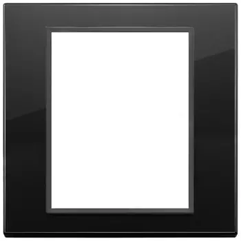 21668.88 Рамка Eikon Evo Черный бриллиант стекло 8 модулей Vimar