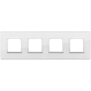 21669.70 Рамка Eikon Evo белый бриллиант 8 модулей Vimar