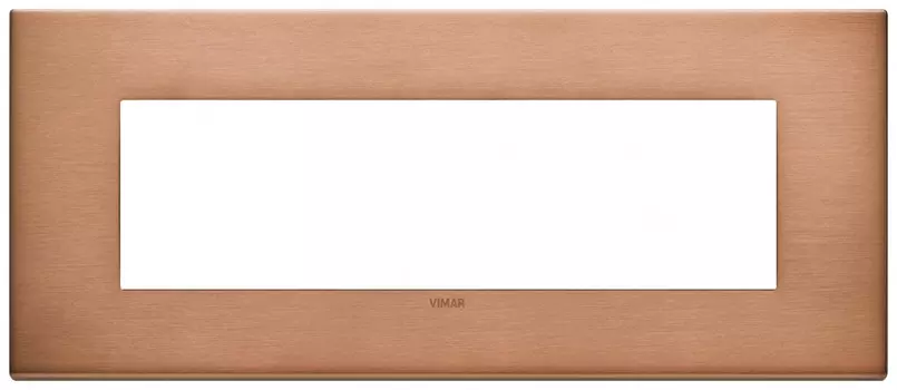 22657.86 Рамка Eikon EXE Медь сатиновая 7-модульная Vimar