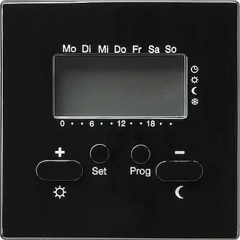 237047 Терморегулятор с таймером и функцией охлаждения Черный Gira S-color