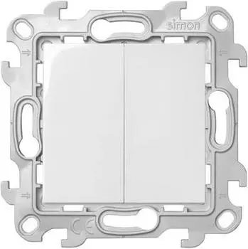 2410397-030 Двухклавишный переключатель, бел Simon 24