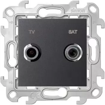 2410486-038 Розетка TV-SAT оконечная, графит Simon 24