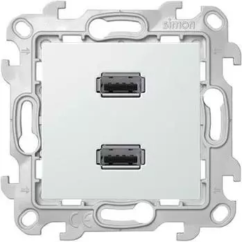 2411090-030 Коннектор 2хUSB, бел Simon 24