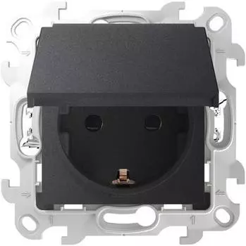 2420448-038 Розетка 2К+З IP44 Push&amp;Go, графит Simon 24