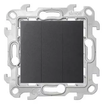 2450391-038 Трехклавишный выключатель, графит Simon 24