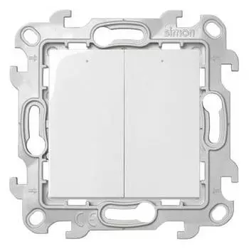 2450392-030 Двухклавишный выкл с подвсеткой, бел Simon 24