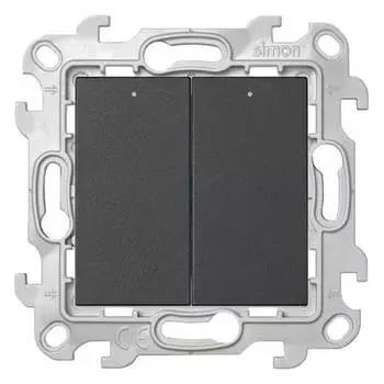 2450392-038 Двухклавишный выкл с подвсеткой, графит Simon 24