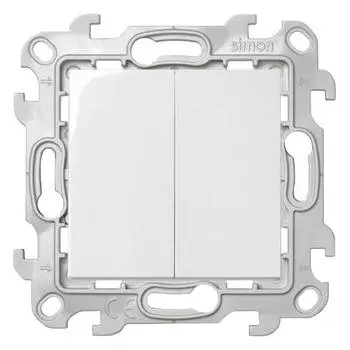 2450398-030 Двухклавишный выключатель, бел Simon 24