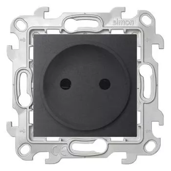 2450441-038 Розетка 2К с защ штор, графит Simon 24