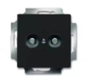 2495-0-0084 (2095 UC-81), Розетка двойная для выравнивания потенциалов, цвет антрацит/черный, ABB