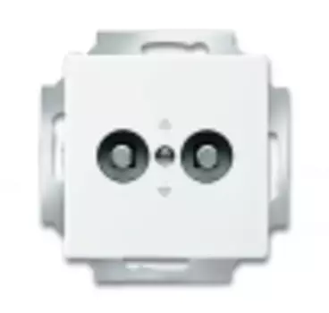 2495-0-0086 (2095 UC-84), Розетка двойная для выравнивания потенциалов, цвет альпийский белый, ABB