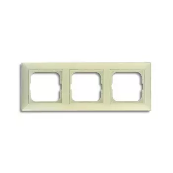 2513-92-507 Рамка с декоративной накладкой Basic 55 Слоновая кость 3-постовая ABB