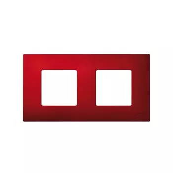 2700627-080 Накладка декоративная на рамку базовую, 2 поста, Simon 27 Play, Arctic, красный