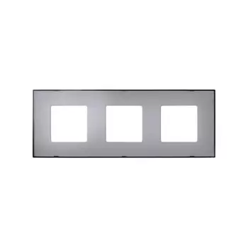 2700637-112 Накладка декоративная на рамку базовую, 3 поста, Simon 27 Play, Color, прозрачный серый