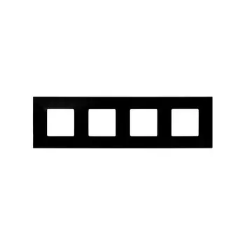 2700647-071 Накладка декоративная на рамку базовую, 4 поста, Simon 27 Play, Color, чёрный