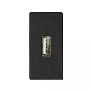 2701090-038 Розетка для подключения USB-разъёма 2.0, тип "А"(4*12мм), винтовое соединение, узкий модуль, Simon 27, гр