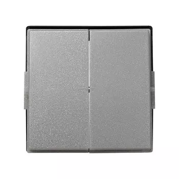 2705026-063 Клавиша (2шт) для выключателя двухклавишного (механизм Simon 27), IP44, IK07, Scudo, серый